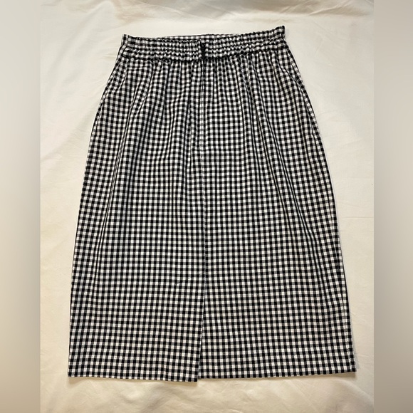 Vintage Black & White Peter Pan Collar Jacket & Knee-Length Skirt Set Sz4 - Picture 5 of 14